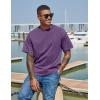 imageCOOFANDY Mens Cotton TShirts Oversized Shirt Short Sleeves Streetwear Loose Fit Summer Tee Tops Washed Basic Unisex ShirtsPurple