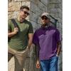 imageCOOFANDY Mens Cotton TShirts Oversized Shirt Short Sleeves Streetwear Loose Fit Summer Tee Tops Washed Basic Unisex ShirtsPurple
