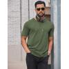 imageCOOFANDY Mens Cotton TShirts Short Sleeve T Shirt Crew Neck Tees Casual Wash Basic Tee ShirtsArmy Green