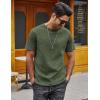 imageCOOFANDY Mens Cotton TShirts Short Sleeve T Shirt Crew Neck Tees Casual Wash Basic Tee ShirtsArmy Green