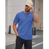 imageCOOFANDY Mens Cotton TShirts Short Sleeve T Shirt Crew Neck Tees Casual Wash Basic Tee ShirtsBlue