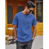 imageCOOFANDY Mens Cotton TShirts Short Sleeve T Shirt Crew Neck Tees Casual Wash Basic Tee ShirtsBlue