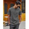 imageCOOFANDY Mens Cotton TShirts Short Sleeve T Shirt Crew Neck Tees Casual Wash Basic Tee ShirtsDark Grey