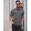 imageCOOFANDY Mens Cotton TShirts Short Sleeve T Shirt Crew Neck Tees Casual Wash Basic Tee ShirtsDark Grey