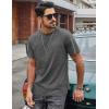 imageCOOFANDY Mens Cotton TShirts Short Sleeve T Shirt Crew Neck Tees Casual Wash Basic Tee ShirtsDark Grey