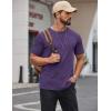 imageCOOFANDY Mens Cotton TShirts Short Sleeve T Shirt Crew Neck Tees Casual Wash Basic Tee ShirtsDark Purple