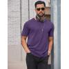 imageCOOFANDY Mens Cotton TShirts Short Sleeve T Shirt Crew Neck Tees Casual Wash Basic Tee ShirtsDark Purple