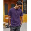 imageCOOFANDY Mens Cotton TShirts Short Sleeve T Shirt Crew Neck Tees Casual Wash Basic Tee ShirtsDark Purple
