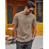 imageCOOFANDY Mens Cotton TShirts Short Sleeve T Shirt Crew Neck Tees Casual Wash Basic Tee ShirtsKhaki