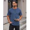 imageCOOFANDY Mens Cotton TShirts Short Sleeve T Shirt Crew Neck Tees Casual Wash Basic Tee ShirtsNavy