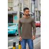 imageCOOFANDY Mens Crew Neck TShirt Long Sleeve Casual Pullover Tees Soft Stretch Basic Tee ShirtsBrown