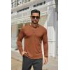 imageCOOFANDY Mens Henley Shirts Long Sleeve Casual Button Shirts Fashion Lightweight Pullover ShirtsCaramel