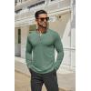 imageCOOFANDY Mens Henley Shirts Long Sleeve Casual Button Shirts Fashion Lightweight Pullover ShirtsDark Green