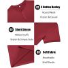 imageCOOFANDY Mens Henley Shirts Short Sleeve Casual Summer Basic Tee Solid Button TShirts Wine Red