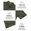 imageCOOFANDY Mens Knit Polo Shirts Short Sleeve Casual Textured Polo Shirt Summer Vintage Collared Golf TShirDark Army Green