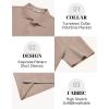 imageCOOFANDY Mens Knit Polo Shirts Short Sleeve Casual Textured Polo Shirt Summer Vintage Collared Golf TShirKhaki