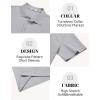 imageCOOFANDY Mens Knit Polo Shirts Short Sleeve Casual Textured Polo Shirt Summer Vintage Collared Golf TShirLight Grey