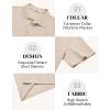 imageCOOFANDY Mens Knit Polo Shirts Short Sleeve Casual Textured Polo Shirt Summer Vintage Collared Golf TShirLight Khaki