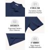 imageCOOFANDY Mens Knit Polo Shirts Short Sleeve Casual Textured Polo Shirt Summer Vintage Collared Golf TShirNavy Blue