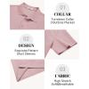 imageCOOFANDY Mens Knit Polo Shirts Short Sleeve Casual Textured Polo Shirt Summer Vintage Collared Golf TShirPink