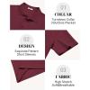 imageCOOFANDY Mens Knit Polo Shirts Short Sleeve Casual Textured Polo Shirt Summer Vintage Collared Golf TShirWine Red