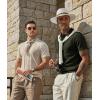 imageCOOFANDY Mens Knit Polo Shirts Short Sleeve Slim Fit Textured Golf Polo Shirt Casual Summer Vacation TShirtsArmy Green