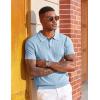 imageCOOFANDY Mens Knit Polo Shirts Short Sleeve Slim Fit Textured Golf Polo Shirt Casual Summer Vacation TShirtsLight Blue