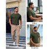 imageCOOFANDY Mens Knit TShirts Casual Short Sleeve Crewneck Shirt Textured Pullover TeesArmy Green