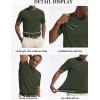 imageCOOFANDY Mens Knit TShirts Casual Short Sleeve Crewneck Shirt Textured Pullover TeesArmy Green