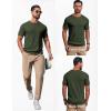 imageCOOFANDY Mens Knit TShirts Casual Short Sleeve Crewneck Shirt Textured Pullover TeesArmy Green