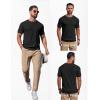 imageCOOFANDY Mens Knit TShirts Casual Short Sleeve Crewneck Shirt Textured Pullover TeesBlack