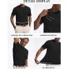 imageCOOFANDY Mens Knit TShirts Casual Short Sleeve Crewneck Shirt Textured Pullover TeesBlack