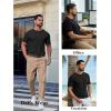 imageCOOFANDY Mens Knit TShirts Casual Short Sleeve Crewneck Shirt Textured Pullover TeesBlack