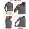 imageCOOFANDY Mens Knit TShirts Casual Short Sleeve Crewneck Shirt Textured Pullover TeesDark Grey