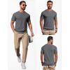 imageCOOFANDY Mens Knit TShirts Casual Short Sleeve Crewneck Shirt Textured Pullover TeesDark Grey
