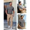 imageCOOFANDY Mens Knit TShirts Casual Short Sleeve Crewneck Shirt Textured Pullover TeesDark Grey
