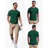 imageCOOFANDY Mens Knit TShirts Casual Short Sleeve Crewneck Shirt Textured Pullover TeesGreen