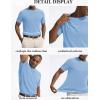 imageCOOFANDY Mens Knit TShirts Casual Short Sleeve Crewneck Shirt Textured Pullover TeesLight Blue