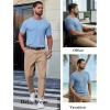 imageCOOFANDY Mens Knit TShirts Casual Short Sleeve Crewneck Shirt Textured Pullover TeesLight Blue