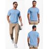imageCOOFANDY Mens Knit TShirts Casual Short Sleeve Crewneck Shirt Textured Pullover TeesLight Blue