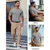imageCOOFANDY Mens Knit TShirts Casual Short Sleeve Crewneck Shirt Textured Pullover TeesLight Grey