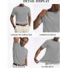 imageCOOFANDY Mens Knit TShirts Casual Short Sleeve Crewneck Shirt Textured Pullover TeesLight Grey