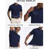imageCOOFANDY Mens Knit TShirts Casual Short Sleeve Crewneck Shirt Textured Pullover TeesNavy Blue