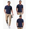 imageCOOFANDY Mens Knit TShirts Casual Short Sleeve Crewneck Shirt Textured Pullover TeesNavy Blue