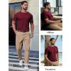 imageCOOFANDY Mens Knit TShirts Casual Short Sleeve Crewneck Shirt Textured Pullover TeesWine Red