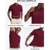 imageCOOFANDY Mens Knit TShirts Casual Short Sleeve Crewneck Shirt Textured Pullover TeesWine Red
