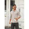 imageCOOFANDY Mens Long Sleeve Polo Shirts Cotton Collared Shirts Casual Business Polo Classic Golf T ShirtsLight Khaki
