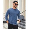 imageCOOFANDY Mens Long Sleeve T Shirts Crew Neck Casual Basic Tee Shirt Lightweight Pullover Shirts1 Packblue