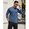 imageCOOFANDY Mens Long Sleeve T Shirts Crew Neck Casual Basic Tee Shirt Lightweight Pullover Shirts1 Packblue