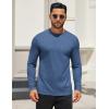 imageCOOFANDY Mens Long Sleeve T Shirts Crew Neck Casual Basic Tee Shirt Lightweight Pullover Shirts1 Packblue